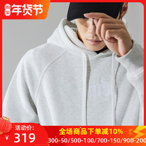 Muscle Dog Tide Brand Texture Hooded Pullover Winter Loose Fleece Fitness Training Sports Sweater Men
