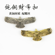 Pure copper cloth button goros Takaqiao Ghu Large Eagle personality decorated brass bag accessories