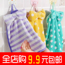 Wipe hand towels Super Super Absorbent Pure Cotton Coral Suede Korea Lovely Thickened Hand Towel Handkerchief Cloth Kitchen