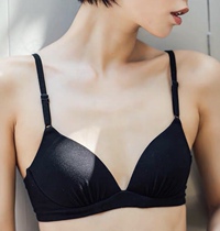 Lingerie Womens No Steel Ring Bra Triangular Cup Coaling Small Breasts Slim pure color bra student Jane about flat breasts