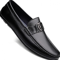 Mens shoes spring 2020 new leather soy bean shoes pure cow leather and casual shoes tide