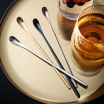 304 stainless steel coffee small spoon long handle mixing spoon bar spoon mixing stick creative ice spoon ins Net Red