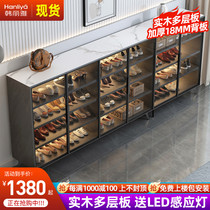 Rock plate Shoe cabinet Home Entrance Hall Cabinet Department Space Brief Modern Glass Door Opening of large capacity Guan Guan Cabinet