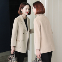 Zqqz double-sided wool coat women's middle school long 2021 autumn new slim 100% wool coat 5010