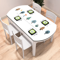 Oval tablecloth waterproof and oil-proof disposable Nordic style pvc table mat Net red coffee table mat anti-hot thick