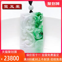 Yingyutang Myanmar Ice Seedling Green Emerald Zodiac Dragon Brand Natural Floating Flower Jade Pendant A Cargo Jade Pendant