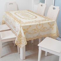European pvc tablecloth waterproof and oil-proof non-washing table cloth long square table long square table tea table