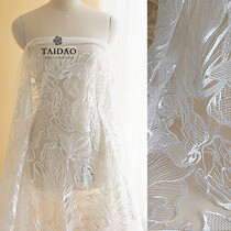 Export new Taiwan Island DIY Chinese style dress wedding sequin embroidery mesh bottom m52 lace accessories fabric