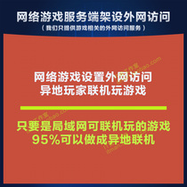 Online game server set up external network access to form a virtual LAN stand-alone version of the game to achieve multiplayer online