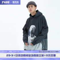 (F426 official store)Tide brand couple portrait digital super power printing sweater Hip-hop street hoodie