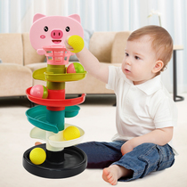 Childrens throw-in-basket track turns to Lebaby 0 1 1 year-old 2 Puzzle Early Teach Rolling Ball Rolling Ball Baby Toys for more than 6 months