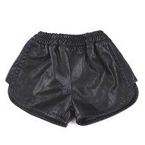 Girl Leather Shorts Spring Autumn Season Children Dress CUHK Child Hot Pants Leather Pants Children Pants Outside Wearing Little Girl Pu Leather Fashion