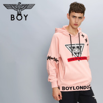 boylondon sweater men 2020 winter fashion eagle logo pink hooded sweater B205NB226814