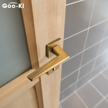 Ge Oqi Jane luxury yellow bronze modern simple home door lock indoor bedroom Universal silent door handle