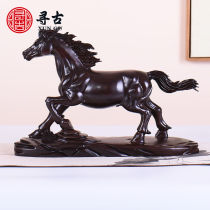 Looking for ancient ebony wood carved horse ornaments solid wood horse to success home office decoration mahogany crafts opening