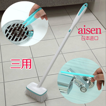Japan AISEN bathroom cleaning brush multifunctional bath cylinder brush bathroom cleaning brush floor tile gap brush
