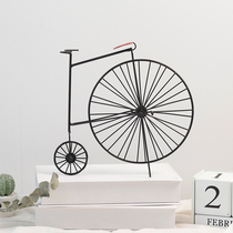 Wrought iron hand-made retro nostalgic vintage wheel bicycle ornaments model home wine cabinet decoration ornaments