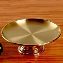 Buddha with Buddhist supplies pure copper naked body brushed home for Buddha fruit plate Buddha front offering plate fruit plate tribute plate