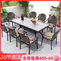Outdoor Table And Chairs Patio Garden Villa Terrace Casual Table And Chairs Outdoor Yard Open Cast Aluminum Balcony Table And Chairs Combination