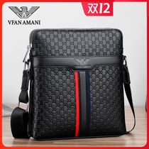 Vifang Amani Genuine Leather Mens Bag Single Shoulder Bag 2021 Mens Bag Leisure Skew Satchel Bag Mens Backpack Han Version