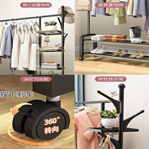 Simple clothes hanger floor bedroom inner cool hanging clothes rack Home folding clothes pole mesh red containing clothing and hat rack