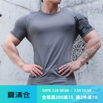 GYMDOG homemade dog head fitness short-sleeved mens running training quick-drying muscle tight sports T-shirt clothes