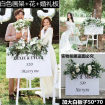 Exterior photo props Mori travel photography exhibition easel personality hand-held board ins wedding scene Champagne wine