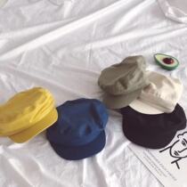 Spring and autumn Korea new children flat top duck tongue cap male and female child baby Berei painter hat Hood Fashion Cap Navy Cap