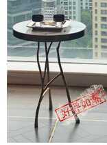 Simple living room sofa small apartment copper casting round table leisure small round coffee table balcony tea table and chair