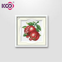 KS cross stitch monopoly printing series restaurant new small fruit multi-joint painting Red Apple pomegranate