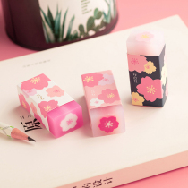 Cute stationery cherry blossom eraser Korean girl heart primary school eraser creative gifts children prizes