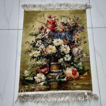 Limited Pure Handmade Real Silk Plus Wool Hanging Blanket Hung Painting European-style Modern Fields Garden Book House Wall Tapestry Collection