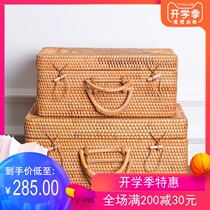 Vietnam autumn and winter hand autumn vine weaving basket quartet size travel with lining travel