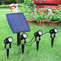 Solar lamp outdoor courtyard spotlight Garden floor lamp waterproof super bright Villa wall landscape view tree lawn lamp