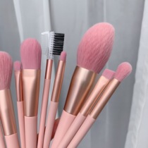 Pink girl loose paint brush blush brush lip brush eye shadow brush eyebrow brush eyebrow comb concealer brush foundation brush makeup set brush