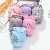 Autumn Winter New Lady Short Sleeve Set Cute Cartoon Small Bear Anti-Fouling Double Layer With Mesh Yarn Sleeve Wholesale