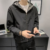 Mens coat spring 2020 new Korean trend handsome personality hooded top thin jacket men D0302