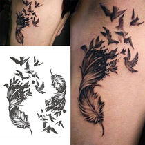 Flying bird feather tattoo stickers waterproof durable simulation totem wings tattoo stickers for men and women realistic tattoo