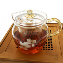 Taiwan YAMA color handle Tunghua glass teapot heat-resistant filter tea set 700Y