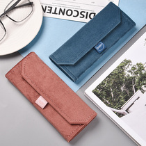 Glasses case ins girl elegant portable simple unusual way folding sun glasses mirror box eye box