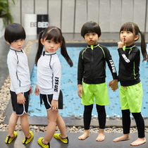 Childrens wetsuit Male and female childrens suit Parent-child split long sleeve swimsuit Sunscreen quick-drying large child jellyfish suit Snorkeling suit