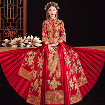 Xiuhe clothing 2021 new wedding Chinese dress bridal wedding dragon and phoenix coat small man large size cabinet dress wedding dress