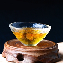 Day-of-day snow 2 only Golden Points Small Teacup Heat Resistant Glass Tasting Cups Sip Cups Kigong Tea Fruit Wine Mug