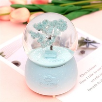 Girls crystal ball transparent ball dream glowing automatic new little girl colorful light glass European children