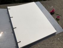 A4 loose-leaf stand-out core 4 holes notebook a5b5 grid blank lattice horizontal line transparent folder