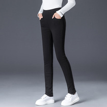 Harbin Mohe tourism elastic slim fit thick down pants ladies northeast snow town warm equipment outer wear cotton pants