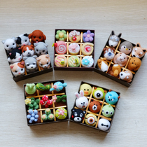 Wool felt poke DIY student introductory handmade cat dog meaty dessert cake doll gift box material bag