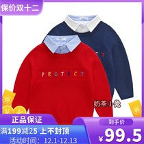 Balabala childrens clothing boys and boys knitwear childrens casual sweater 2019 Autumn New 21033191630