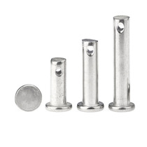 304 stainless steel flat head with hole pin shaft cylindrical pin shaft piercing pin shaft shaft M12M14 * 20x25x40x130mm