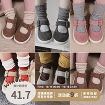 Baby girl 2021 spring new corduroy one pedal shoes baby childrens milk shoes retro childrens shoes
